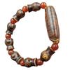 Pulseira de jade Lutong com contas de nove olhos do Xizang pulseira de três olhos pulseira de vaso pulseira antiga fosca atacado