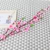 Galhos Artificiais de Flor de Pessegueiro para Casamento e Decoração de Casa, Flores Artificiais de Tecido de Seda, Decoração Artificial para Paisagismo de Jardim, Folhagem Artificial de Alta Qualidade