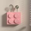 Lindo Estante de Almacenamiento con Ventosa Magnética de Bloques de Construcción para Lado de Refrigerador de Cocina, Película para Condimentos, Estante de Almacenamiento Multifuncional, Caja de Almacenamiento