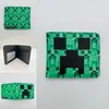 Carteira Dobrável Curta do Jogo Minecraft Steve Creeper Personalizada Criativa em Couro PU Carteira Masculina e Feminina