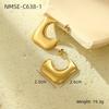 Pendientes de alta gama que combinan con todo, de estilo INS, de acero de titanio, irregulares, tipo C, con personalidad simple y diseño de nicho.