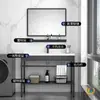 Marco de acero inoxidable, lavabo de cerámica, mueble de baño pequeño para apartamentos pequeños, lavadero independiente para balcón, lavabo simple para propiedades de alquiler