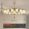 Lámpara de araña minimalista de alta gama para mostrador de bar de restaurante, todo cobre, luz lineal de vidrio de lujo ligero para mesa de comedor y sala de estudio, sin aluminio