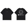 Camiseta Casual Unisex de Manga Curta Marca Tendência Cruzada Pedra Casal Retro Americano Caimento Solto