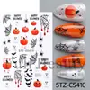 Pegatinas Transfronterizas para Uñas Nuevo Estilo Halloween Fantasma Divertido Lindo Luna Calabaza Hombre Araña Pegatinas para Uñas