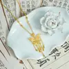 Novo Colar Antigo Dourado com Areia Estilo Chinês, Tendência Nacional, Corrente Única com Borla de Borboleta Estilo Palácio, Joias de Alta Qualidade da Moda para Mulheres