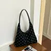 Bolsa de mão com laço de bolinhas transfronteiriça para mulheres, nova coleção de outono de 2026, retrô e versátil, adequada para o dia a dia, bolsa de ombro ou bolsa de axila