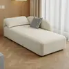 Chaise longue de lujo subsidiado para balcón, dormitorio, sofá perezoso de cuero, tumbona de belleza de hotel, silla de celebridad de internet, color toffee, algodón