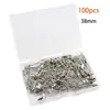 50/100 piezas de caja de plástico multi-especificación pasador de codo con forma herramienta de fijación para patchwork y envoltorio pasador de plátano