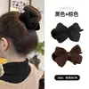 Presilha de Cabelo com Laço de Tricô e Garra para Cabeça Feminina Adorno de Cabelo Outono e Inverno 2024 Nova Presilha de Garra Fixadora de Cabelo Atacado