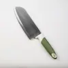 Juego de herramientas multifuncional para procesar frutas y verduras con mango verde, pelador y rebanador, suministro de gadget para cocina casera