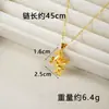 Collar troyano pequeño de oro arena para mujer, nicho de temperamento, moda ligera, joyería de poni de lujo, lindos accesorios de joyería para jóvenes, al por mayor