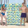 Colchón Flotante Inflable de Verano para Juegos Acuáticos Transfronterizo con Agujero Redondo y Forma de Hoja con Cojín, PVC Engrosado Ecológico Flotador Doble