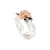 Huajie deseo Anillo de flor de oro rosa caliente chapado Anillo de color plateado retro para mujeres europeas y americanas joyería al por mayor