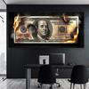 Comércio exterior queimando dólar pintura pendurada pôster personalizado pintura em spray dólar pintura em tela sala de estar pintura decorativa