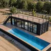 Venta Directa de Fábrica Casa Contenedor Nueva Estructura de Acero Prefabricada con Piscina Diseño Moderno de Casa Residencial