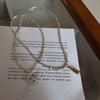 Collar de gota de agua dorada estilo nicho ins, serie mini plateada simple, cadena de clavícula de temperamento simple para mujer