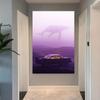 Cross-border estilo nórdico sala de estar pintura decorativa moderno minimalista carro mural quarto das crianças baleia carro pendurado pintura núcleo 2731