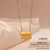 Moderna Elegante Versátil de Nicho Accesible Lujo Cadena para Clavícula Moda de Gama Alta Chapado al Vacío Oro de 18K Collar con Colgante para Mujeres