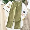 Verano 2021 nueva ropa de mujer cáñamo mezclado casual pantalones rectos pantalones de caída 436604 pantalones casuales en stock no