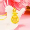 Joyas Chapadas en Oro Atrapasueños Filigrana Colgante de Paz Collar Colgante de Cuenta de la Fortuna Lujo Ligero Nicho Joyería de Alta Gama