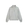Nova blusa de moletom de air-layer macio com gola alta estilo americano de caimento solto para outono, com meio zíper para mulheres