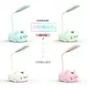 Lámpara de escritorio LED recargable por USB de dibujos animados, protección ocular, para estudio de estudiante, dormitorio, mesita de noche, regalo