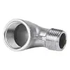 Codo de acero inoxidable 304 con rosca interna y externa adaptador de ángulo recto de 90 grados codo con rosca interna y externa 1/2 pulgada 3/4 pulgada 1.0 pulgada 2 pulgadas