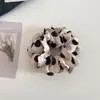 Estilo Retrô Início do Outono Cor de Café Bolinhas Cintura Fina Scrunchie Moda Preguiçosa Versátil Coque Prendedor de Cabelo Acessório de Cabelo