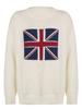 Transfronterizo Europeo y Americano Otoño e Invierno 2024 Explosiones Bandera Americana Suéter de Punto para Mujer Elegante Casual Combinable Cuello Redondo Manga Larga Suéter