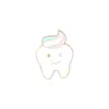 Nuevo Dibujo Animado Creativo Sonriente Pasta de Dientes Cepillo de Dientes Cuidado Forma de Diente Exquisito Pequeño Regalo Insignia de Joyería