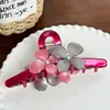 Pinza para el pelo de acetato con diamantes estilo Lujo Ligero, Pinza para el pelo de flor, Estilo Verano Fresco Femenino, Pinza de tiburón de alta gama, Estilo Nuevo