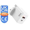 Cargador rápido multipuerto certificado UKCA según el estándar británico PD35W para cargador de teléfono móvil Apple iphone15 puerto A + C
