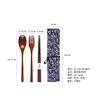 Yfjy Yafu Casa Colher, Garfo e Hashi de Madeira Estilo Japonês Lfgb Talheres de Madeira Conjunto de Talheres Portátil para Uma Pessoa Utensílios de Piquenique