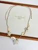 Collar de Estrella de Mar y Concha con Cuentas Estilo Playa Océano, Cadena para Clavícula en Capas con Borlas Estilo Vacaciones, Cadena de Cuello con Diseño de Nicho