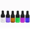 Botella Cuentagotas para Aceite Esencial de 1ml, 2ml, 3ml, Botella Dispensadora de Aceite Esencial Colorida, Botella de Muestra