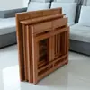Mesa Calefactora Plegable para Uso Doméstico, Mesa Calefactora con Cajón Cuadrado, Rejilla Calefactora de Color Natural, Mesa Comedor Kang de Invierno Simple