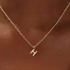 El Collar con Letra Más Vendido de Amazon con Diamantes, Exportación Personalizada Chapado en Cobre con Oro Real de 14K, Cadena para Clavícula, Regalo de Moda para Fiestas