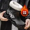 Venta Caliente Transfronteriza Botas de Agua de Goma Antideslizantes para Hombre, Altura Media Pantorrilla, Puño Elástico, Resistentes al Desgaste, Impermeables, para Pesca, Conductor, Obra