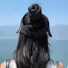 Sombrero de Sol de Verano para Mujer Lulu's Mismo Estilo con Parte Superior Abierta, Adecuado para Peinados de Moño, Sombrero de Sol de Tendencia de Celebridad de Internet Ins
