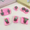 Molde de Silicona de Cactus de Planta Simulada Molde para Hornear Chocolate Fondant Yeso de Aromaterapia Pegamento para Velas DIY