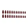 Comércio Exterior Simples Retrô Roxo-Vermelho Elegante Realçador de Branco Europeu e Americano Unhas Destacáveis Usáveis 24 Peças Unhas de Pressão