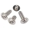 Tornillo Autorroscante Pwb Acero Inoxidable 304 Cabeza Redonda Cruz con Arandela Cola Plana Tornillo Cabeza Cilíndrica M2M2.6M3M4M5Mm