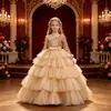 Vestido de Princesa para Aniversário Infantil Transfronteiriço Vestido de Performance para Apresentação de Orquestra Sinfônica de Piano Vestido de Festa para Menina