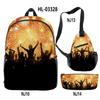 2022 Nuevo Transfronterizo Patrón Danza de Sombras Amazon Traje Periférico Mochila Bolso de Hombro Estuche para Lápices Set