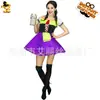 Fantasia Cosplay de Garota da Cerveja para Mulheres Adultas, Conjunto de Vestido Roxo para Festa de Máscaras