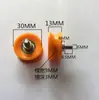 Polea acanalada recubierta 608U, rueda pequeña de nylon plástico 626 con eje, rodillo de varilla roscada, polea para puerta y ventana de muebles