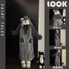 Pijama de Pingüino de Dibujos Animados Nuevo Invierno 2026 Bata Larga con Capucha de Felpa Coral Ropa Casual para Estar en Casa para Niñas