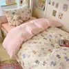 Juego de ropa de cama de tres piezas para dormitorio de estudiante universitario, sábanas de algodón puro, funda de edredón, sábana bajera, nuevo modelo 2026, adecuado para todas las estaciones