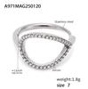 Anillo de Diamante de Color Hueco Omica Super Flash CNC Zircón Abertura Lateral Ajustable Color Resistente Acero Inoxidable Anillo para Dedo